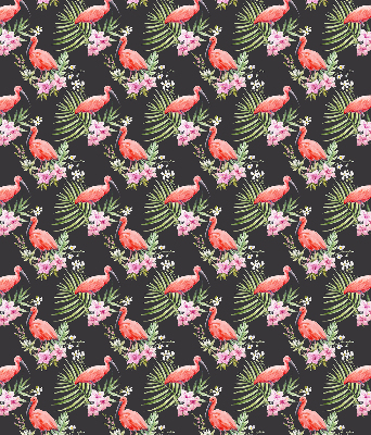 Roller blind for large window Flamingos on plants