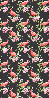 Roller blind for large window Flamingos on plants