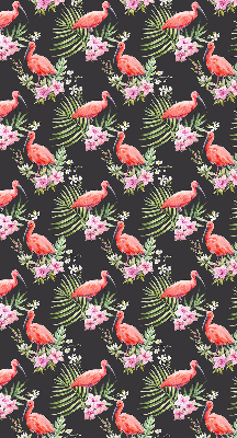Roller blind for large window Flamingos on plants