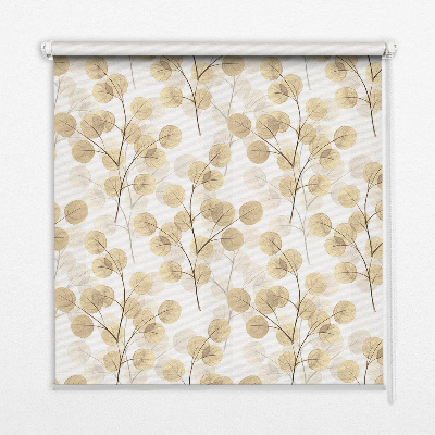 Modern roller blind Yellow branches