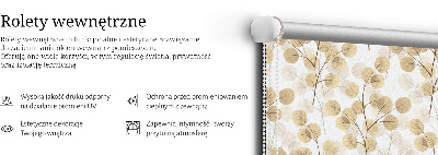 Modern roller blind Yellow branches
