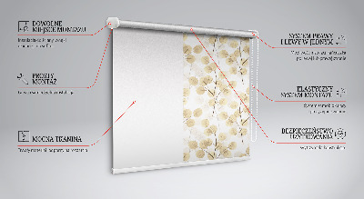 Modern roller blind Yellow branches