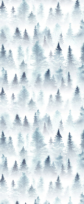 Roller blind for large window Forest in the fog