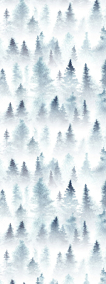 Roller blind for large window Forest in the fog