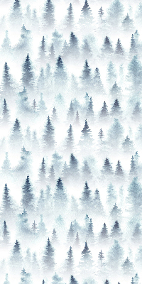 Roller blind for large window Forest in the fog