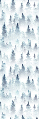 Roller blind for large window Forest in the fog