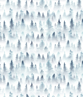 Roller blind for large window Forest in the fog