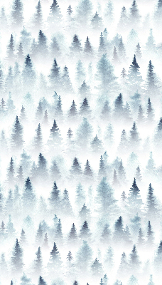 Roller blind for large window Forest in the fog