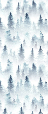 Roller blind for large window Forest in the fog