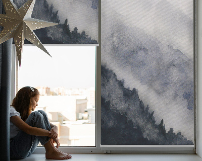 Modern roller blind Misty mountains