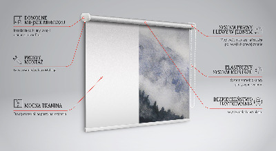 Modern roller blind Misty mountains