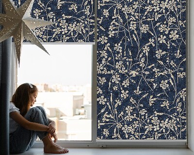 Roller blind for large window Flowers