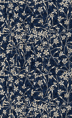Roller blind for large window Flowers