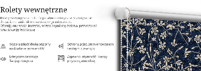 Roller blind for large window Flowers