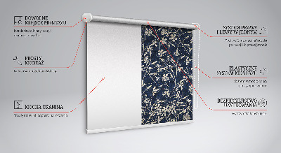 Roller blind for large window Flowers