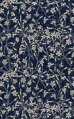 Roller blind for large window Flowers