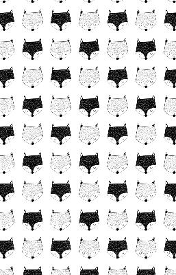 Modern roller blind Drawn fox heads
