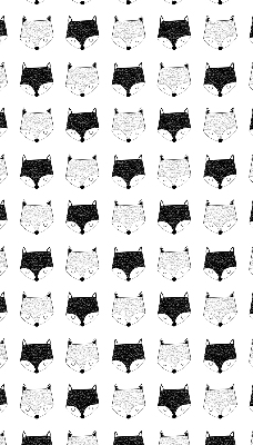 Modern roller blind Drawn fox heads