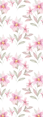 Fabric roller blind Pink flowers