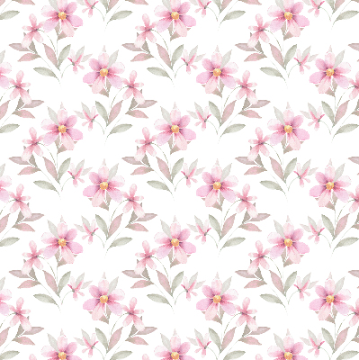 Fabric roller blind Pink flowers