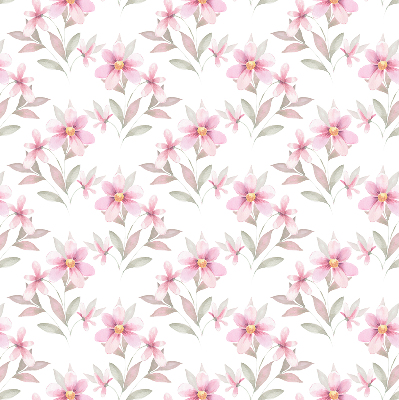 Fabric roller blind Pink flowers
