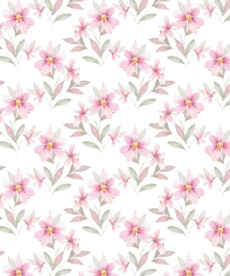 Fabric roller blind Pink flowers