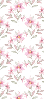 Fabric roller blind Pink flowers
