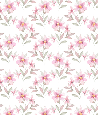 Fabric roller blind Pink flowers