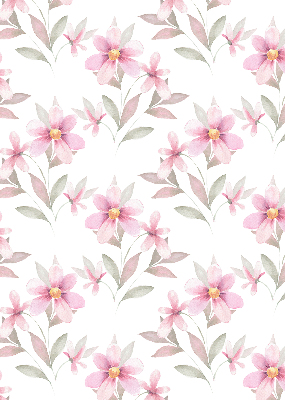 Fabric roller blind Pink flowers