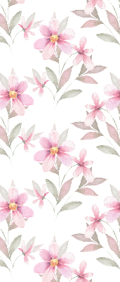 Fabric roller blind Pink flowers
