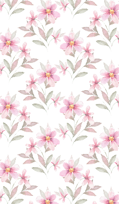 Fabric roller blind Pink flowers