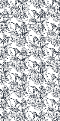 Modern roller blind Drawn flowers