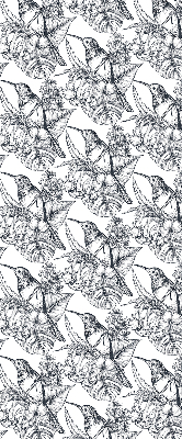 Modern roller blind Drawn flowers