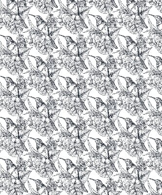 Modern roller blind Drawn flowers