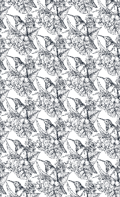 Modern roller blind Drawn flowers