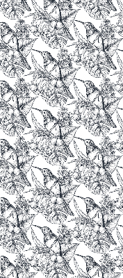 Modern roller blind Drawn flowers