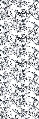 Modern roller blind Drawn flowers