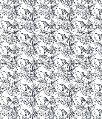 Modern roller blind Drawn flowers