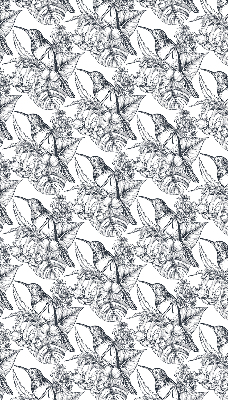 Modern roller blind Drawn flowers