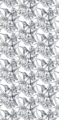 Modern roller blind Drawn flowers