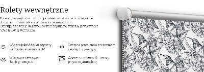 Modern roller blind Drawn flowers