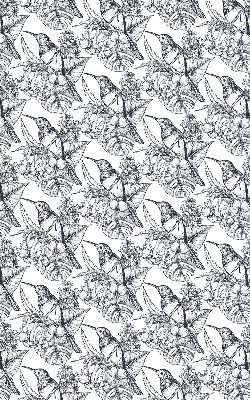 Modern roller blind Drawn flowers