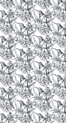Modern roller blind Drawn flowers