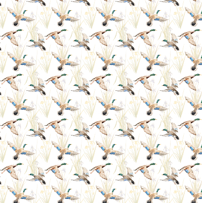 Fabric roller blind Flying ducks