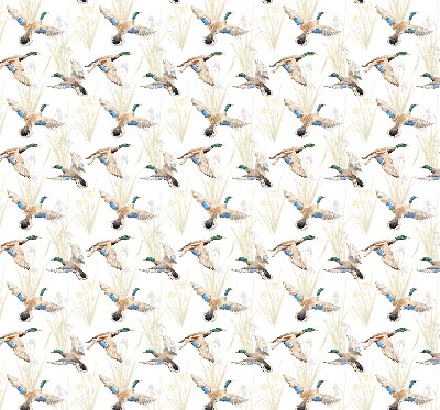 Fabric roller blind Flying ducks