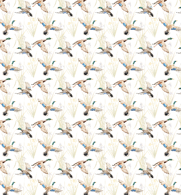 Fabric roller blind Flying ducks
