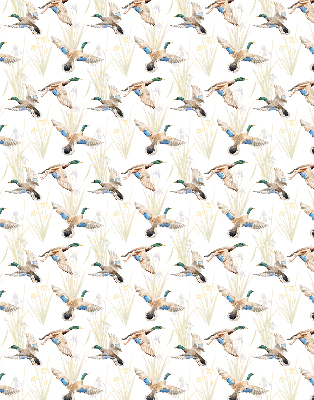 Fabric roller blind Flying ducks