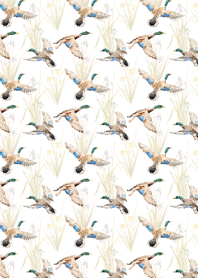 Fabric roller blind Flying ducks