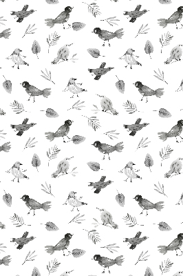 Modern roller blind Drawn birds and leaves