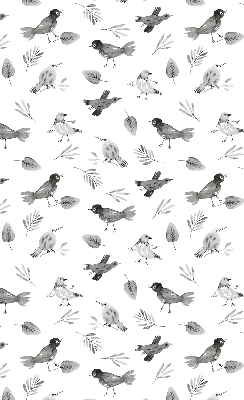Modern roller blind Drawn birds and leaves